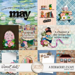 Captured Glimmers: A Bookworm’s Escape {Cards}