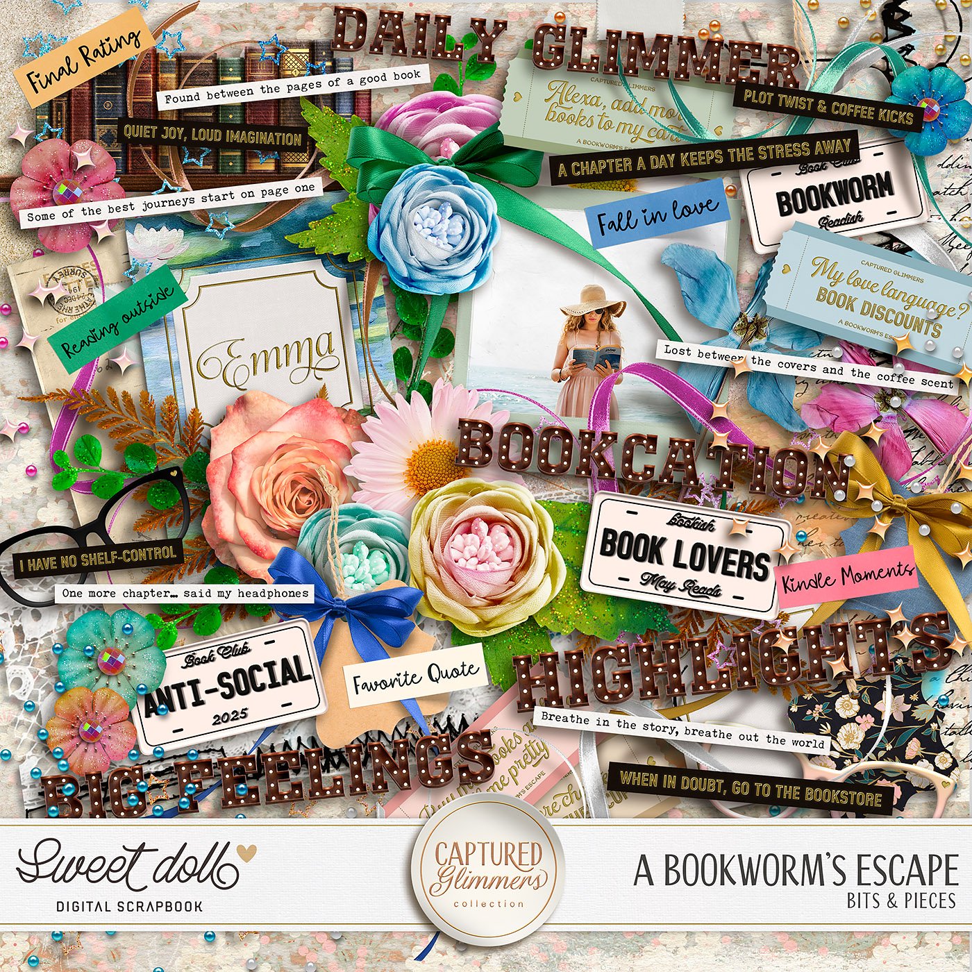Captured Glimmers: A Bookworm’s Escape {bits & pieces}