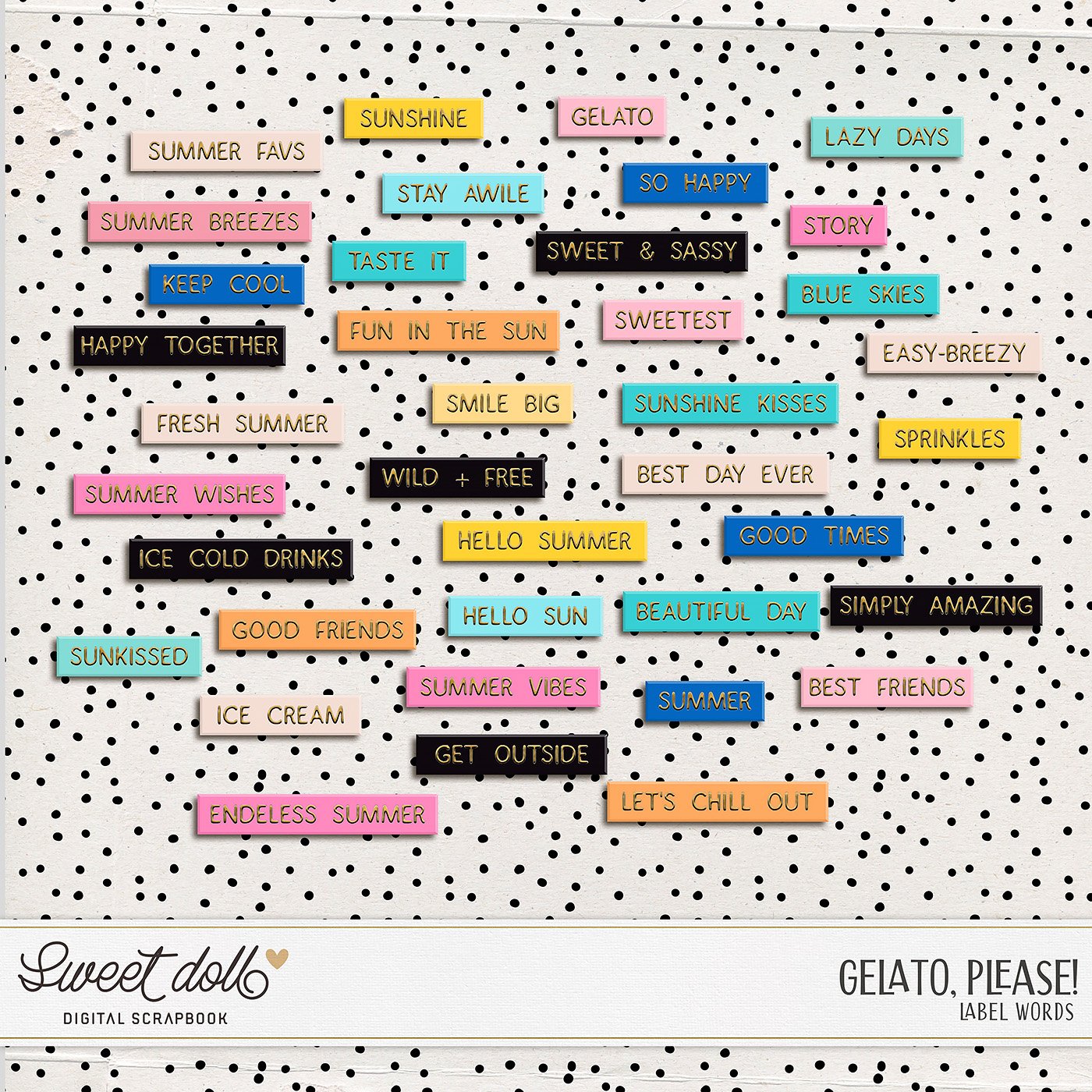 Gelato, Please! {word labels}