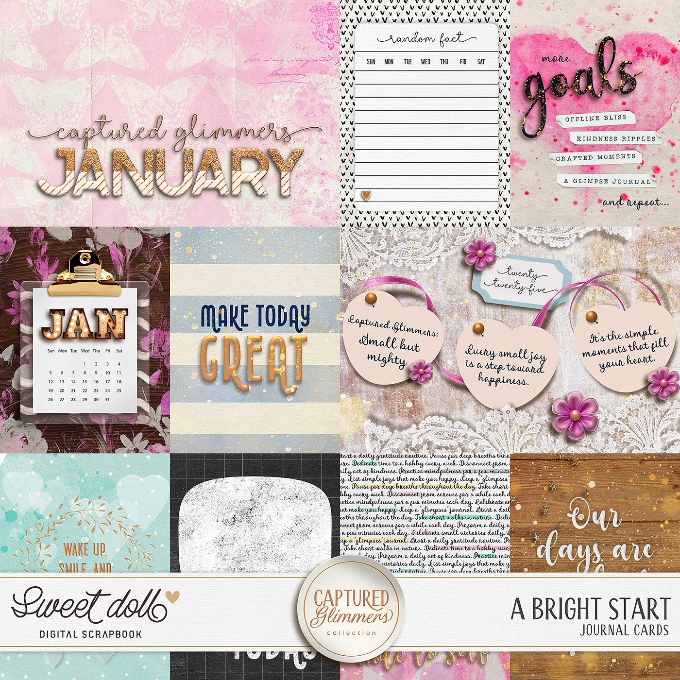 Captured Glimmers: A Bright Start {cards}