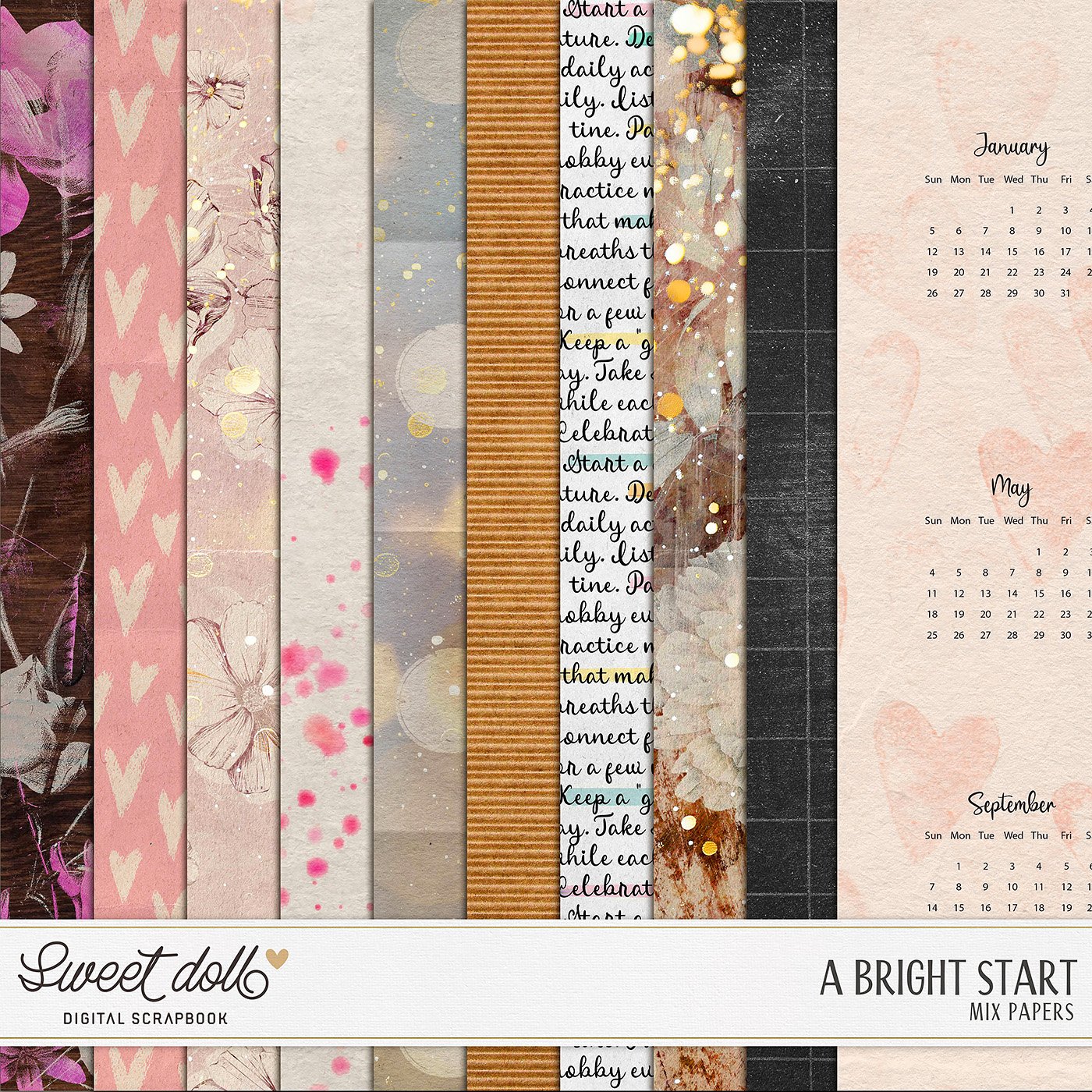 Captured Glimmers: A Bright Start {mix papers}