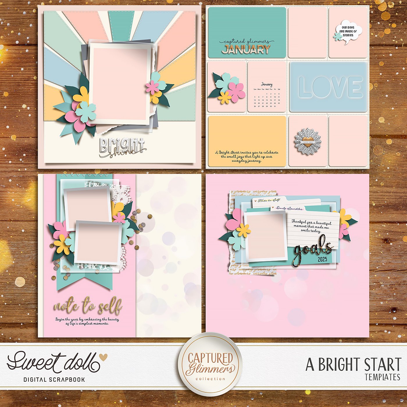 Captured Glimmers: A Bright Start {templates}