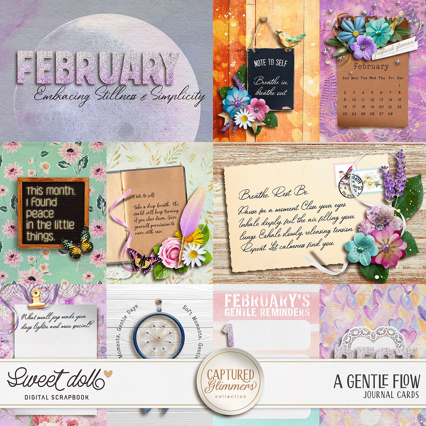 Captured Glimmers: A Gentle Flow {cards}