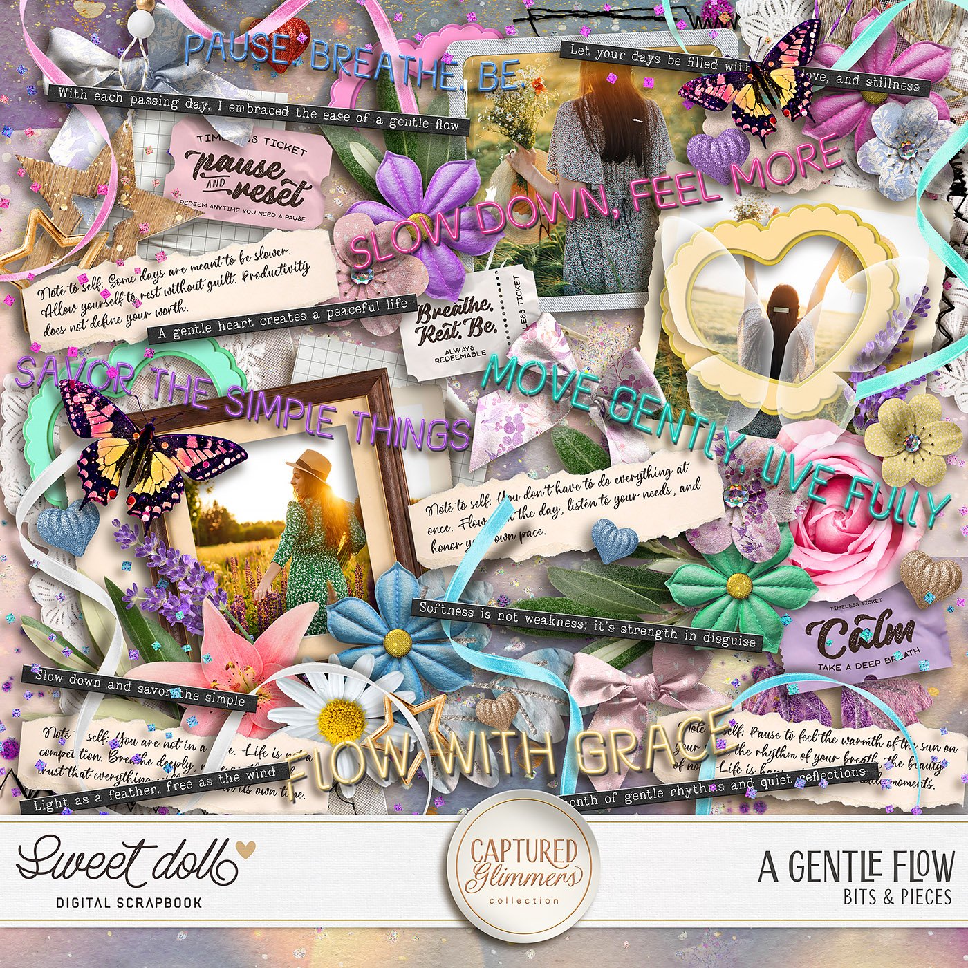 Captured Glimmers: A Gentle Flow {bits & pieces}
