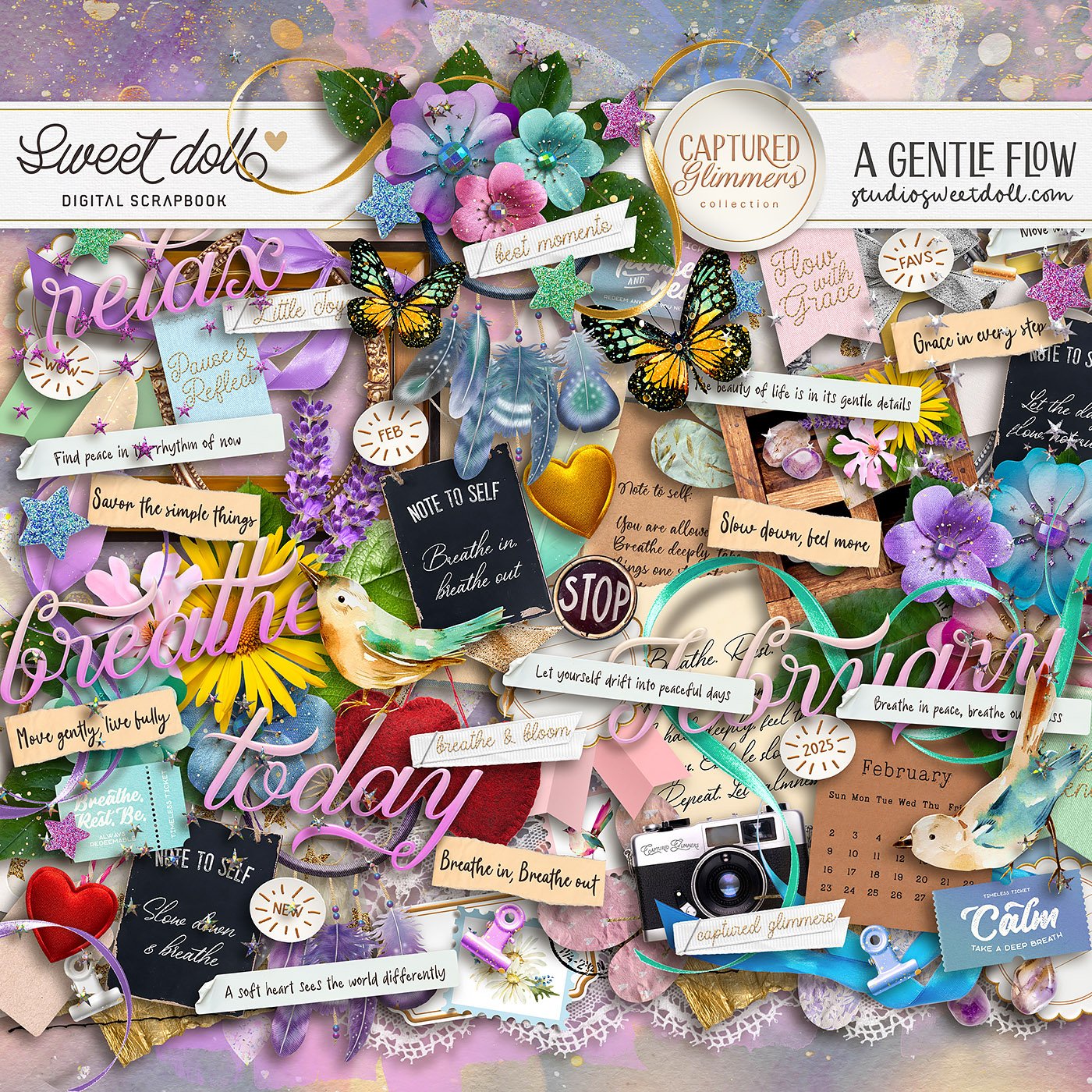 Captured Glimmers: A Gentle Flow {elements}