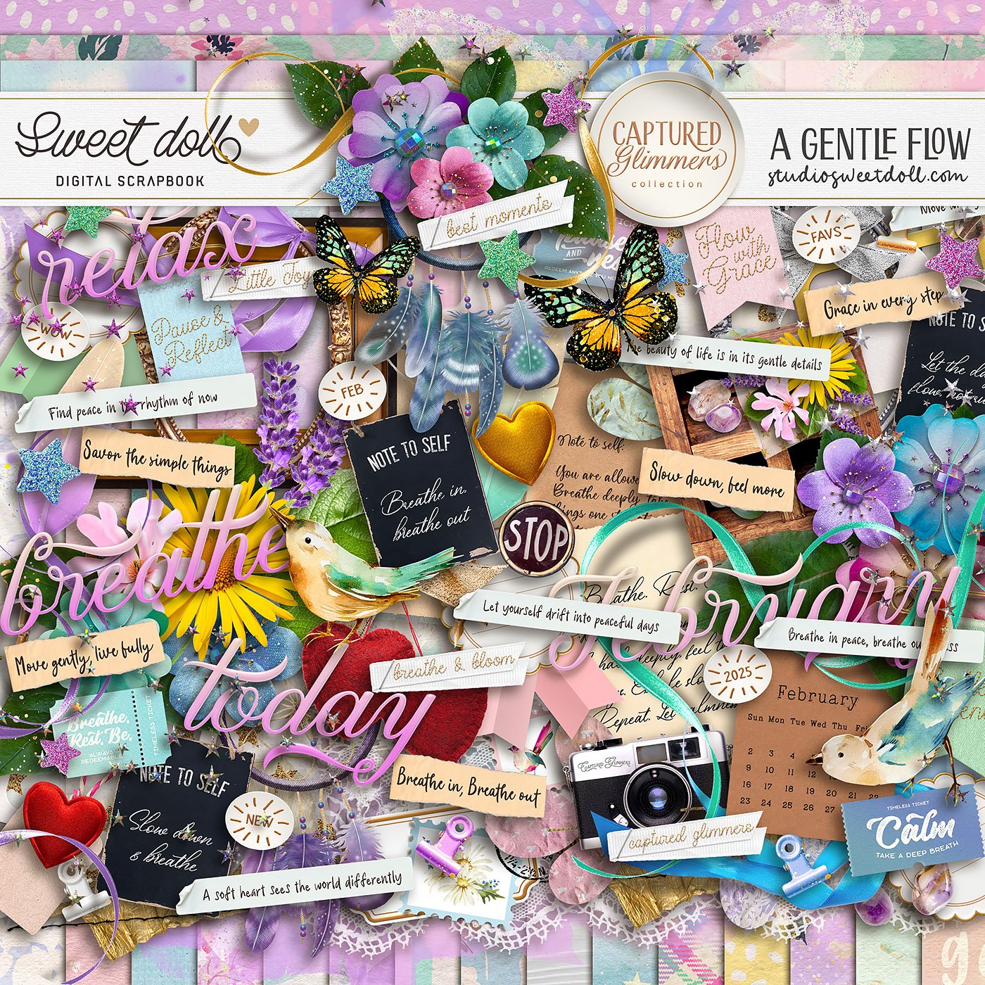 Captured Glimmers: A Gentle Flow {full kit}