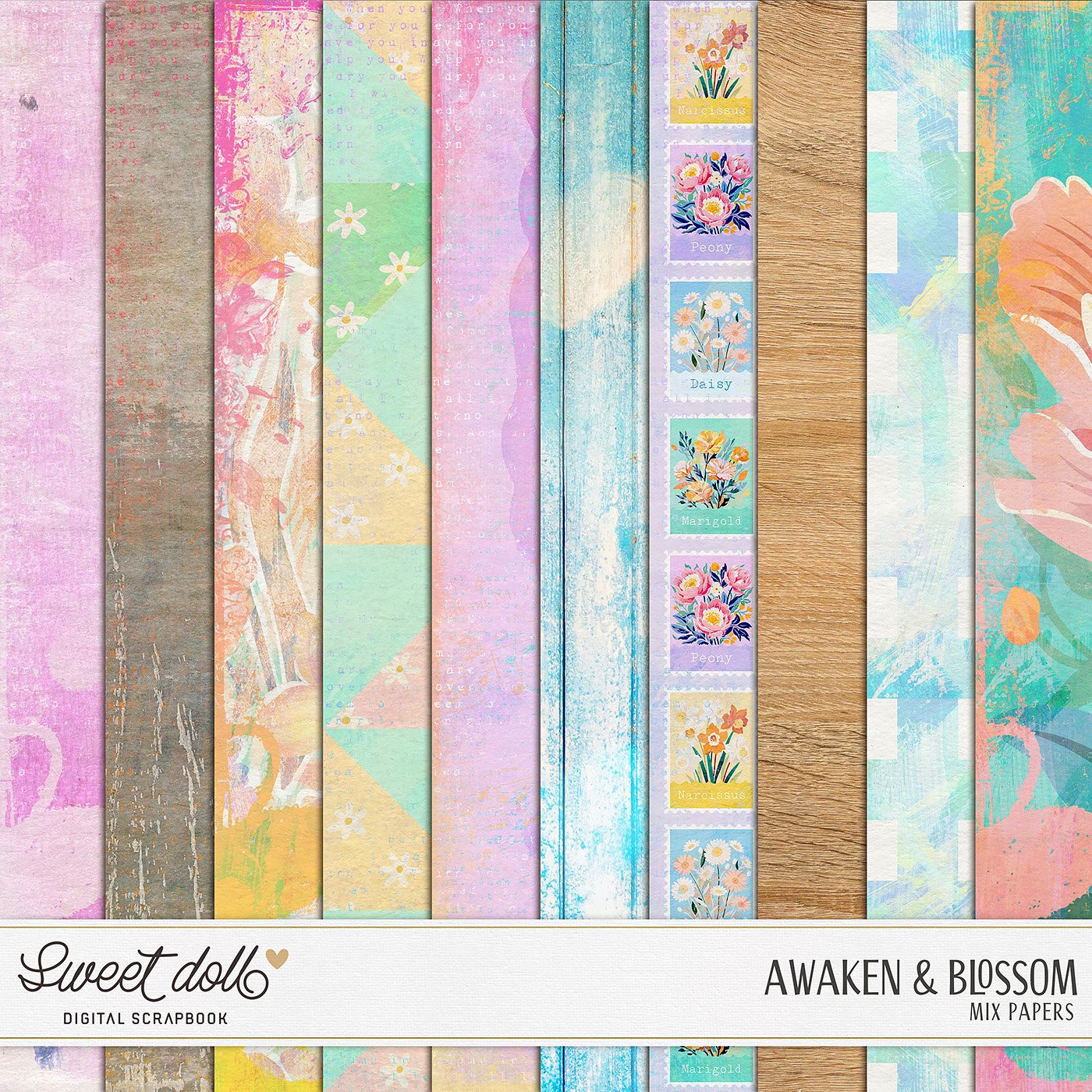 Awaken & Blossom {Mix papers}