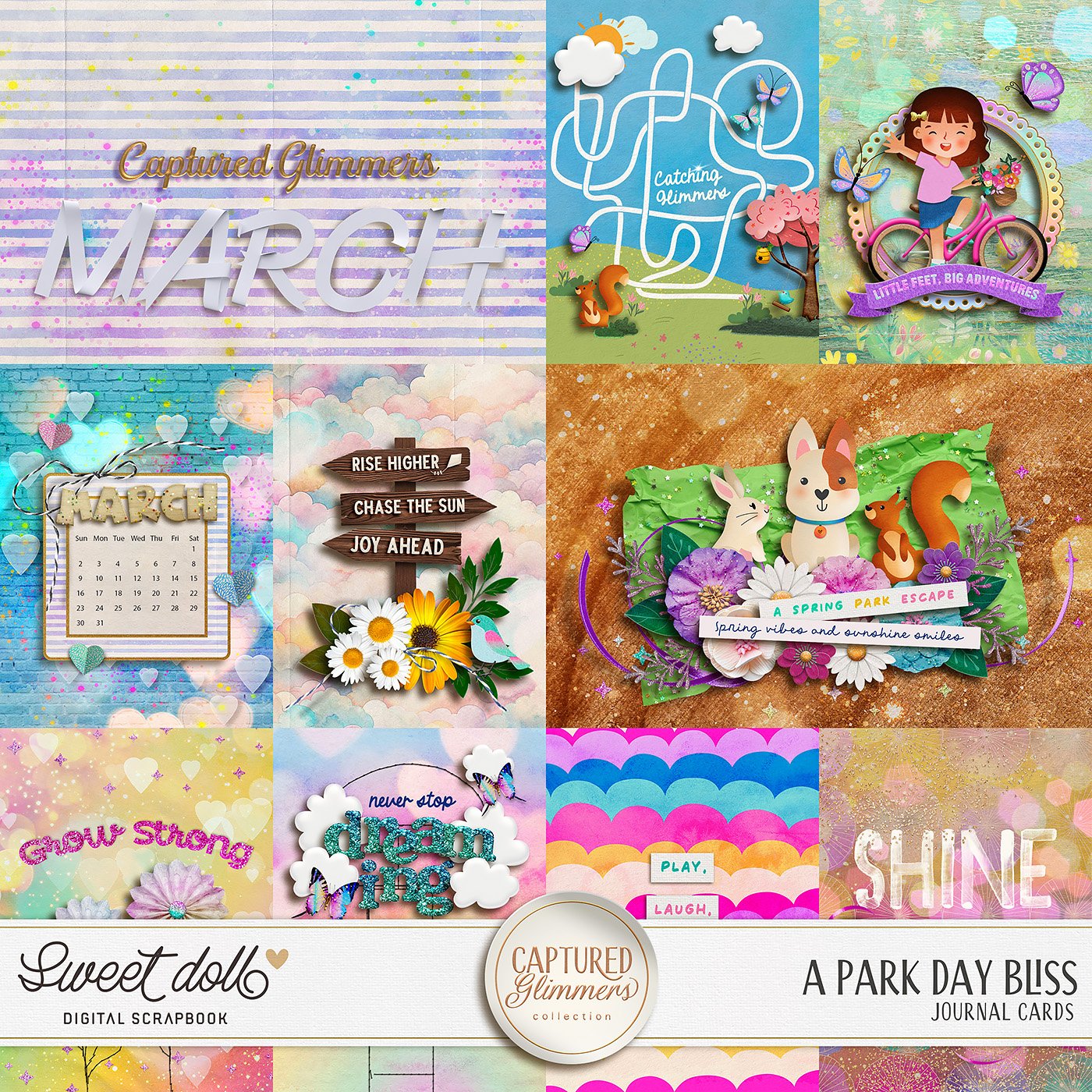 Captured Glimmers: A Park Day Bliss {cards}