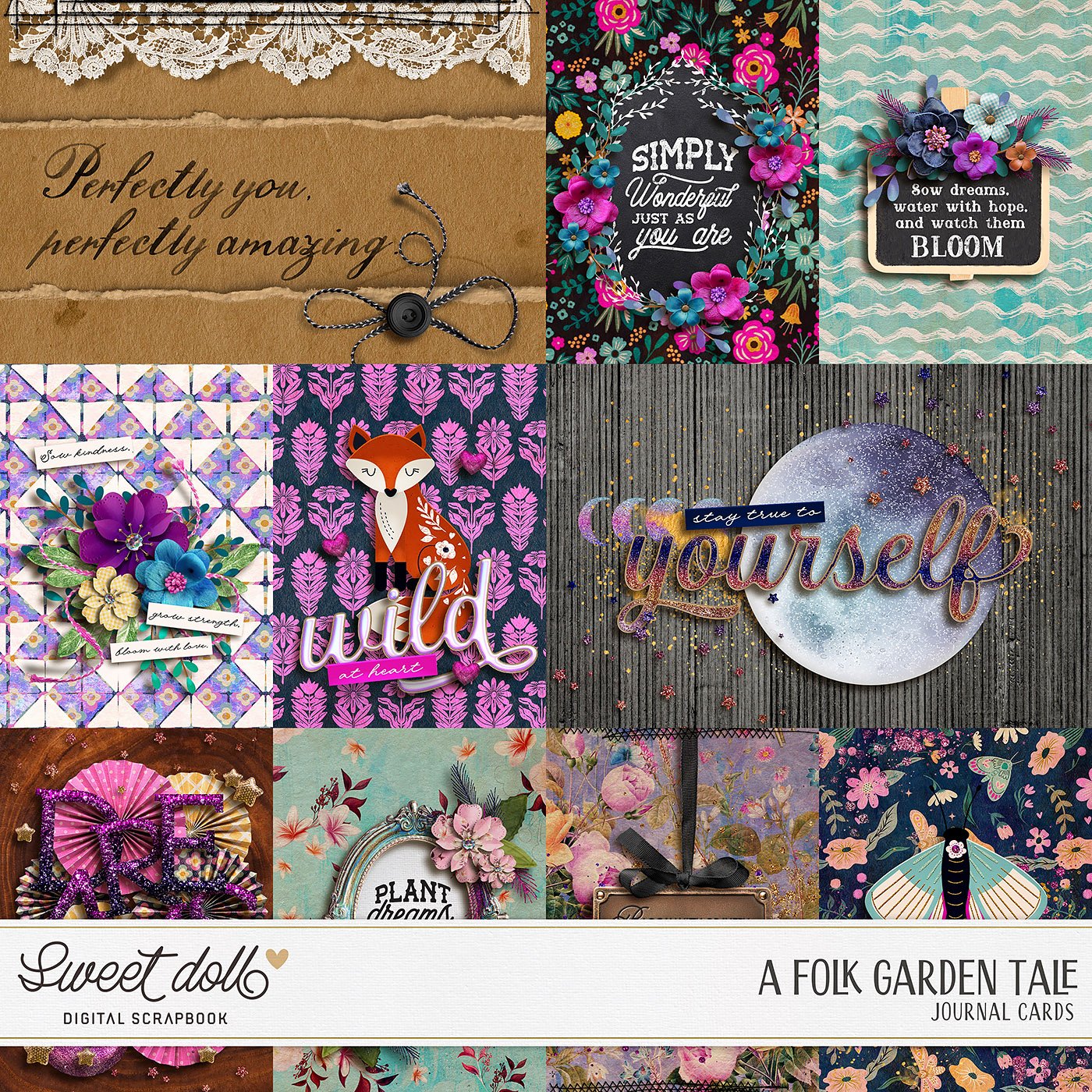 A Folk Garden Tale {cards}