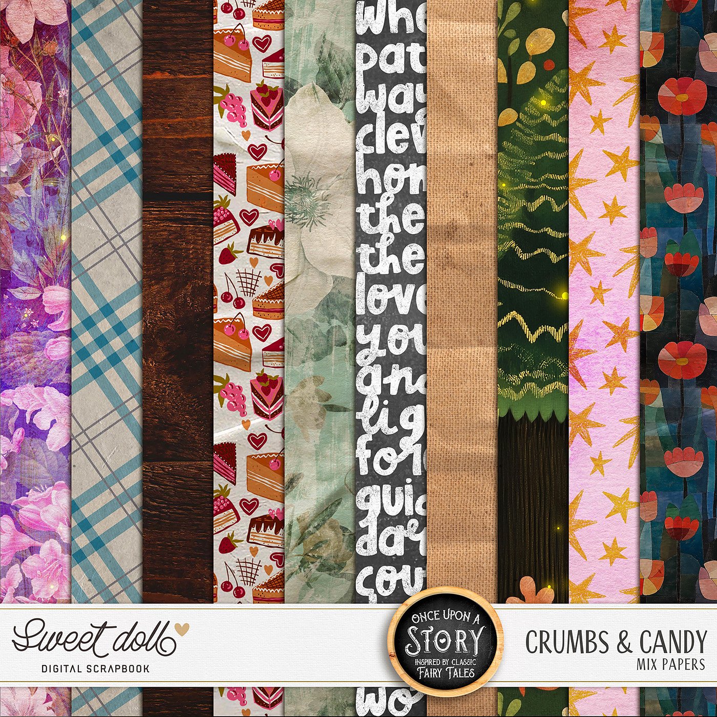 Once Upon a Story: Crumbs & Candy {mix papers}