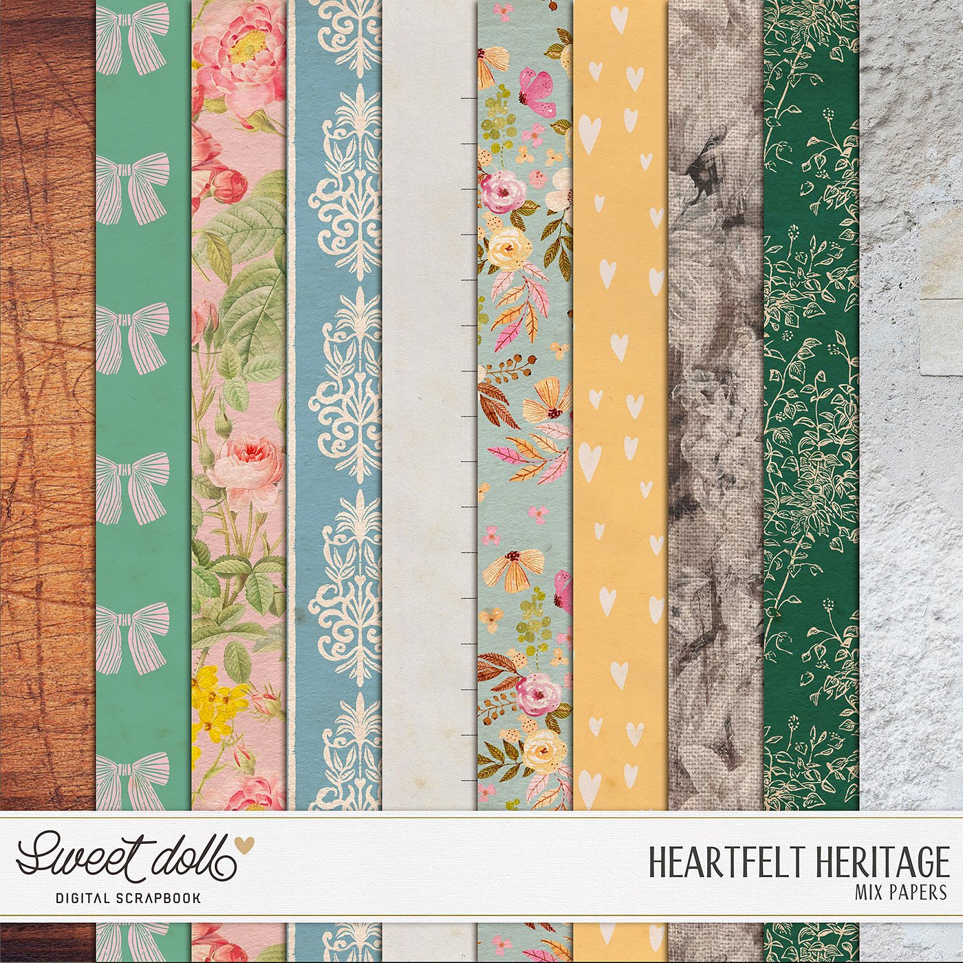 Heartfelt Heritage {mix papers}