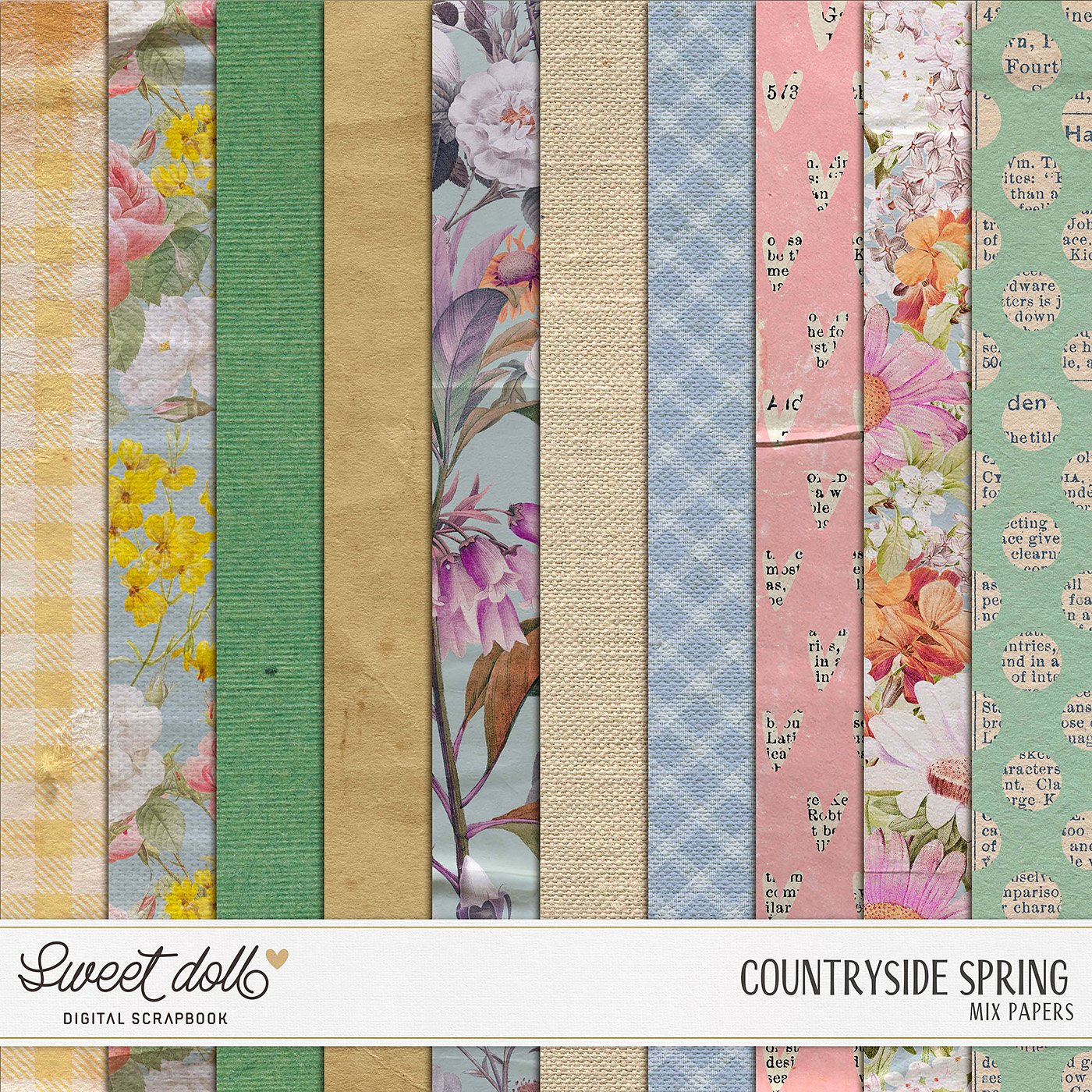 Countryside Spring {mix papers}