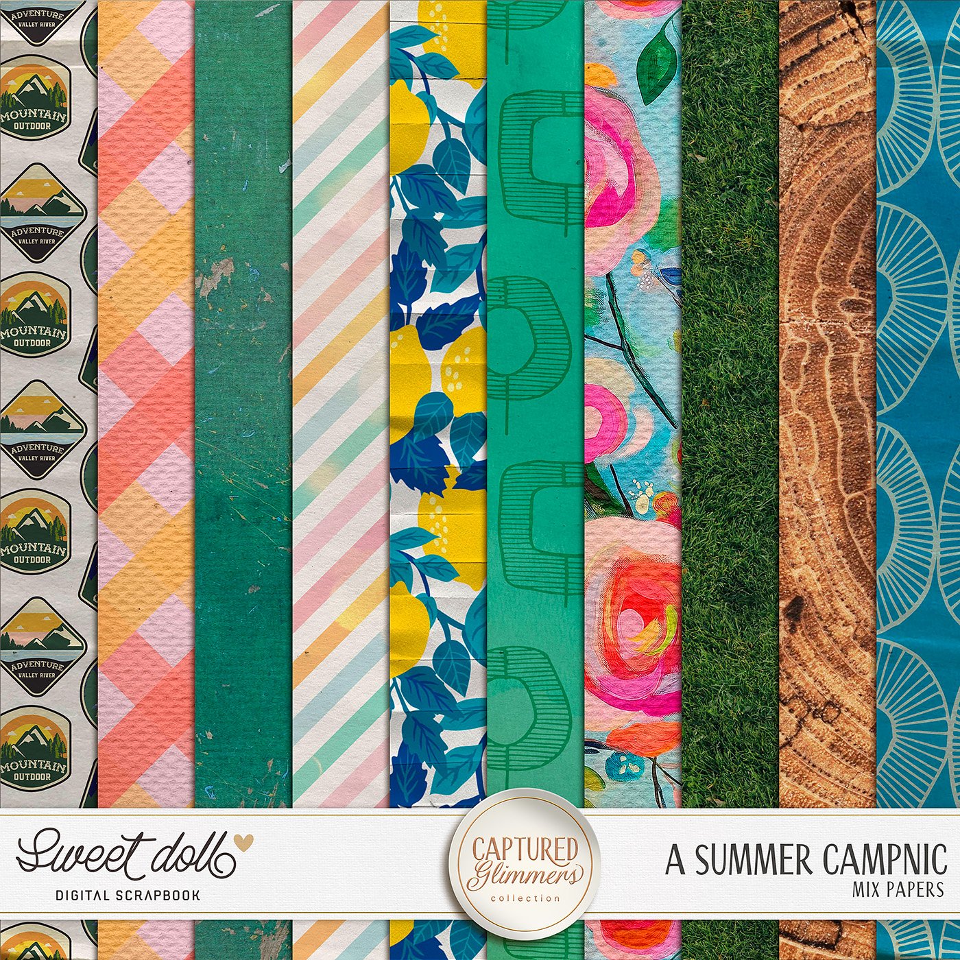 Captured Glimmers: A Summer Campnic {mix papers}