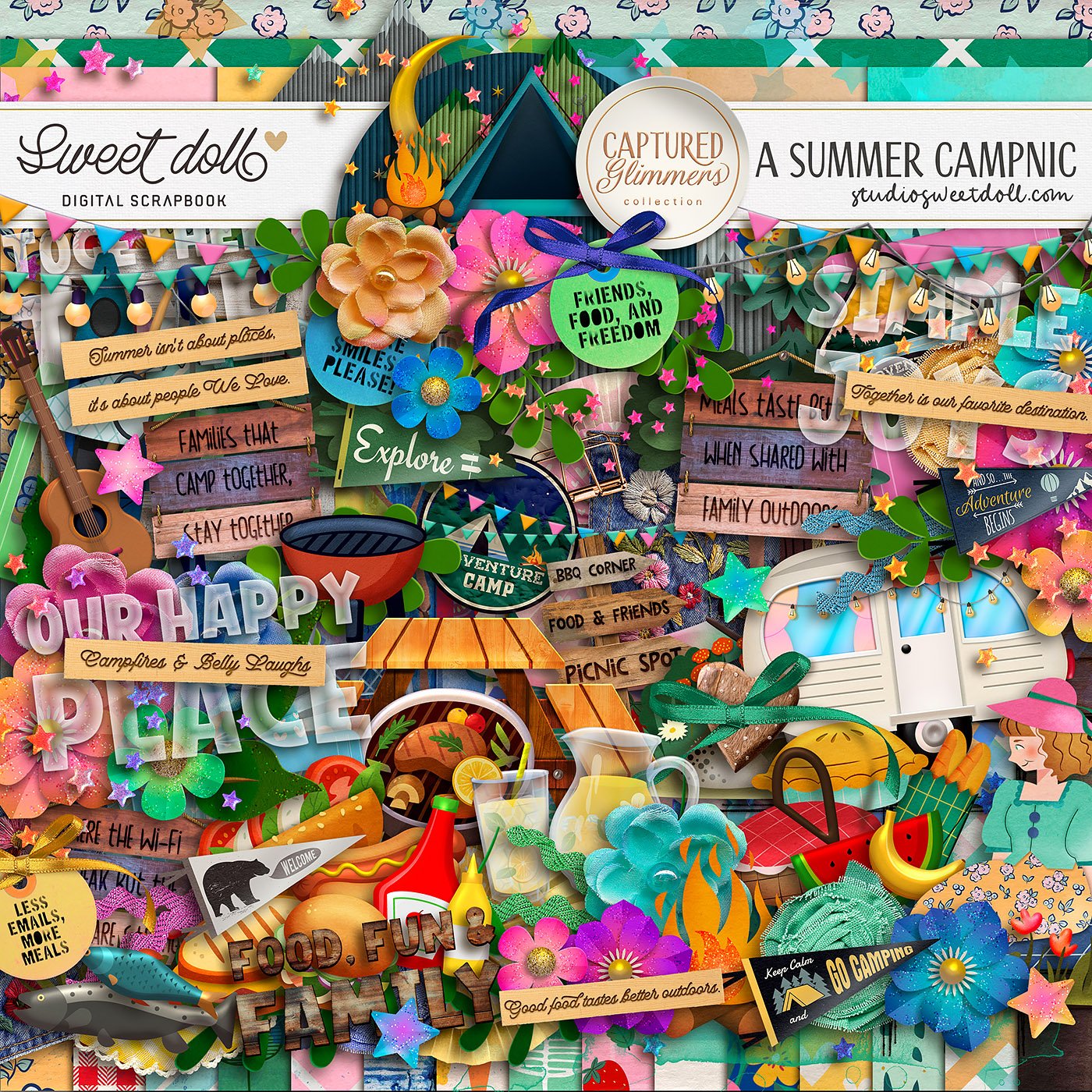 Captured Glimmers: A Summer Campnic {full kit}