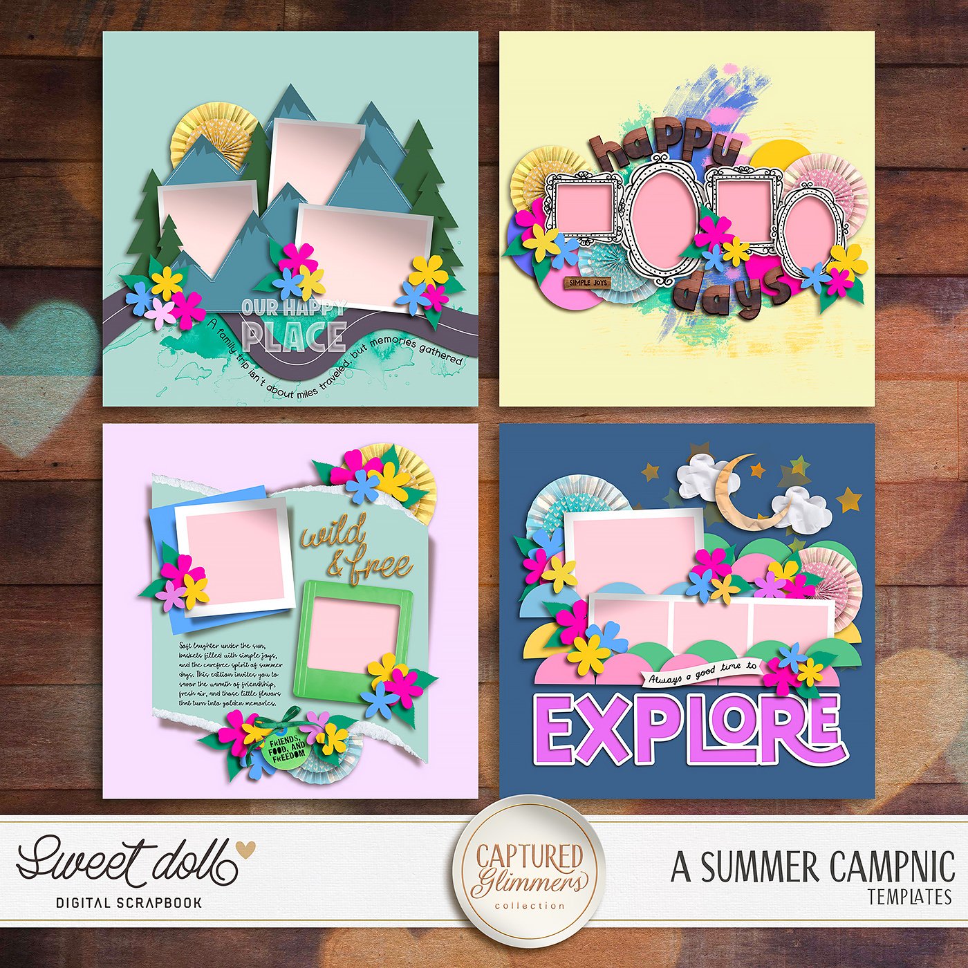 Captured Glimmers: A Summer Campnic {templates}