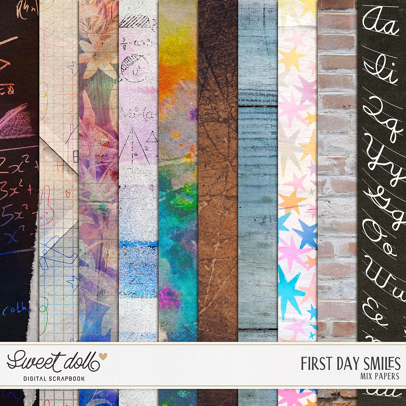 First Day Smiles {mix papers}