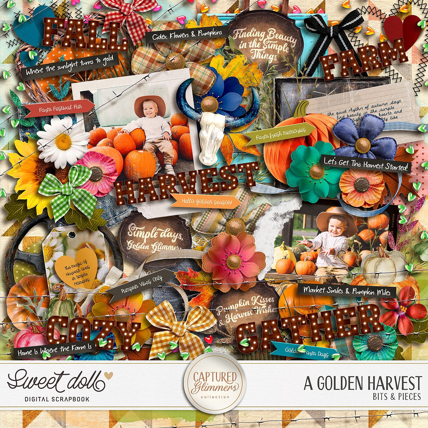 Captured Glimmers: A Golden Harvest {bits & pieces}