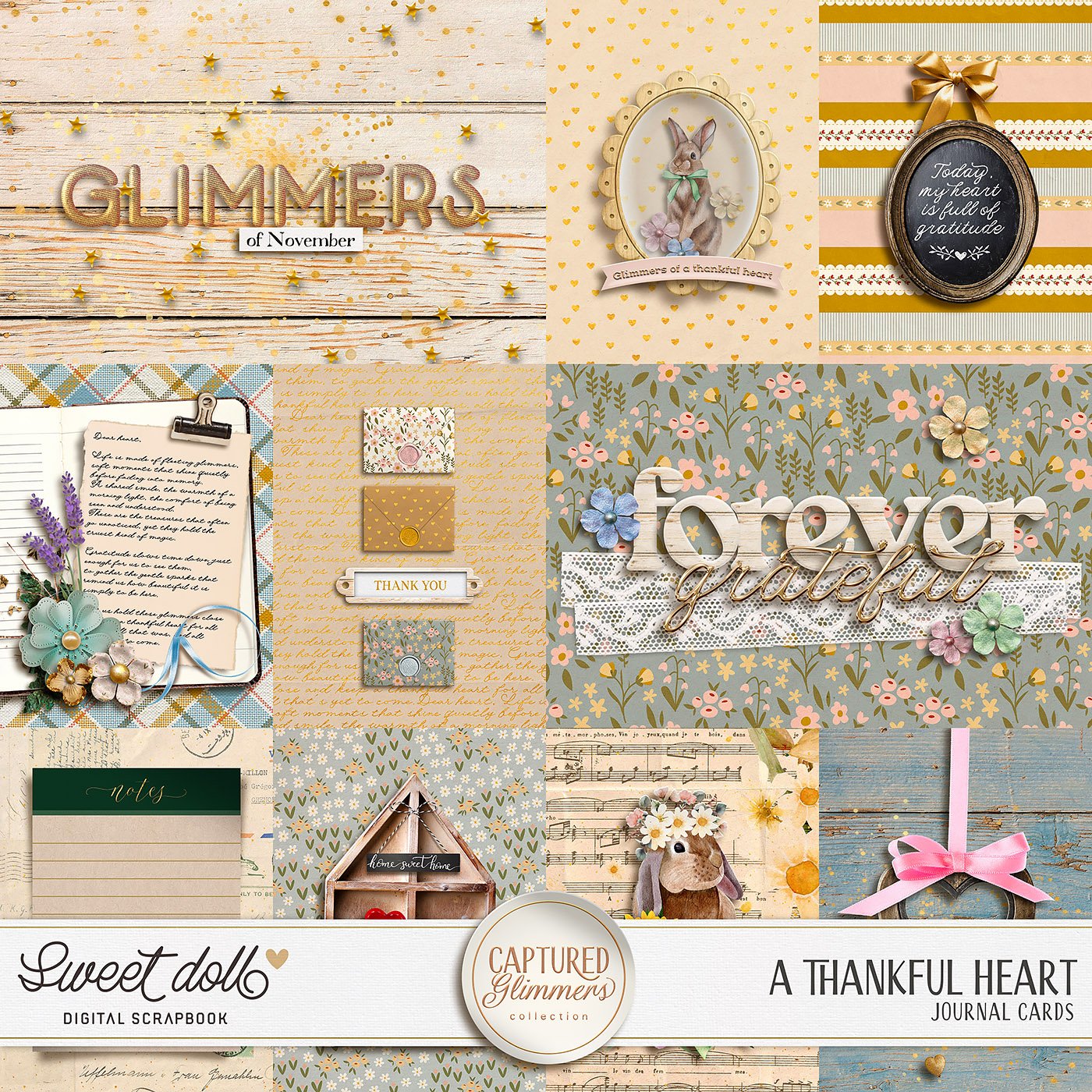 Captured Glimmers: A Thankful Heart {cards}
