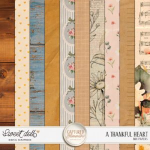 Captured Glimmers: A Thankful Heart {mix papers}