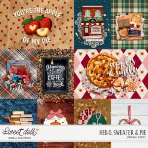 Hello, Sweater & Pie {cards}
