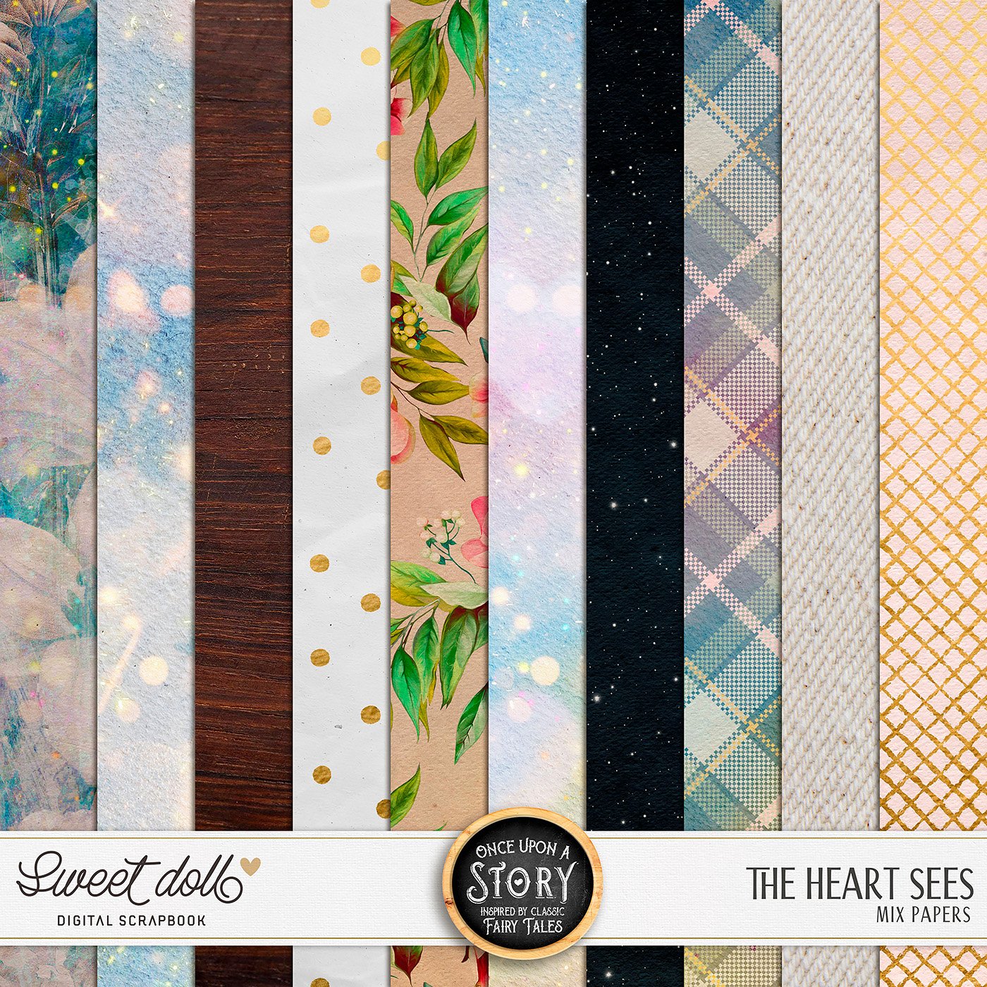 Once Upon a Story: The Heart Sees {mix papers}