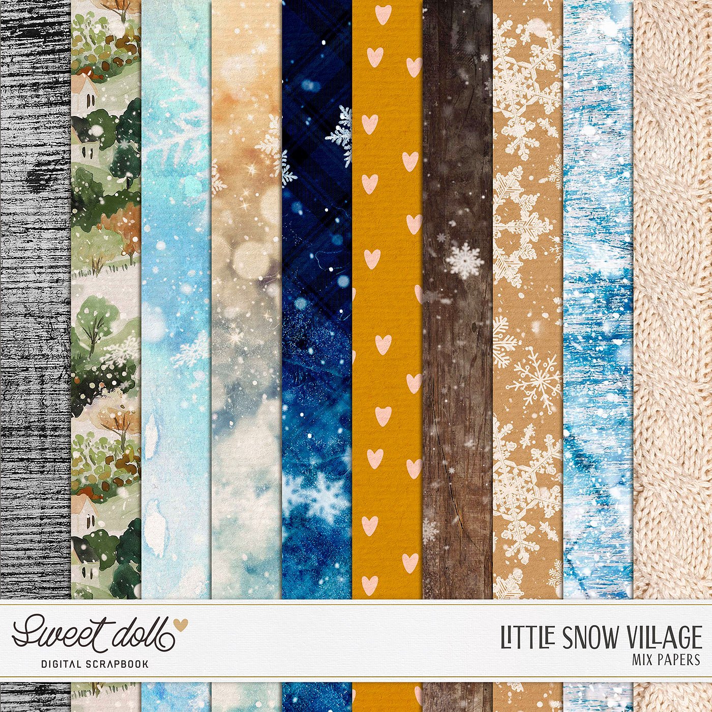 Little Snow Village {mix papers}