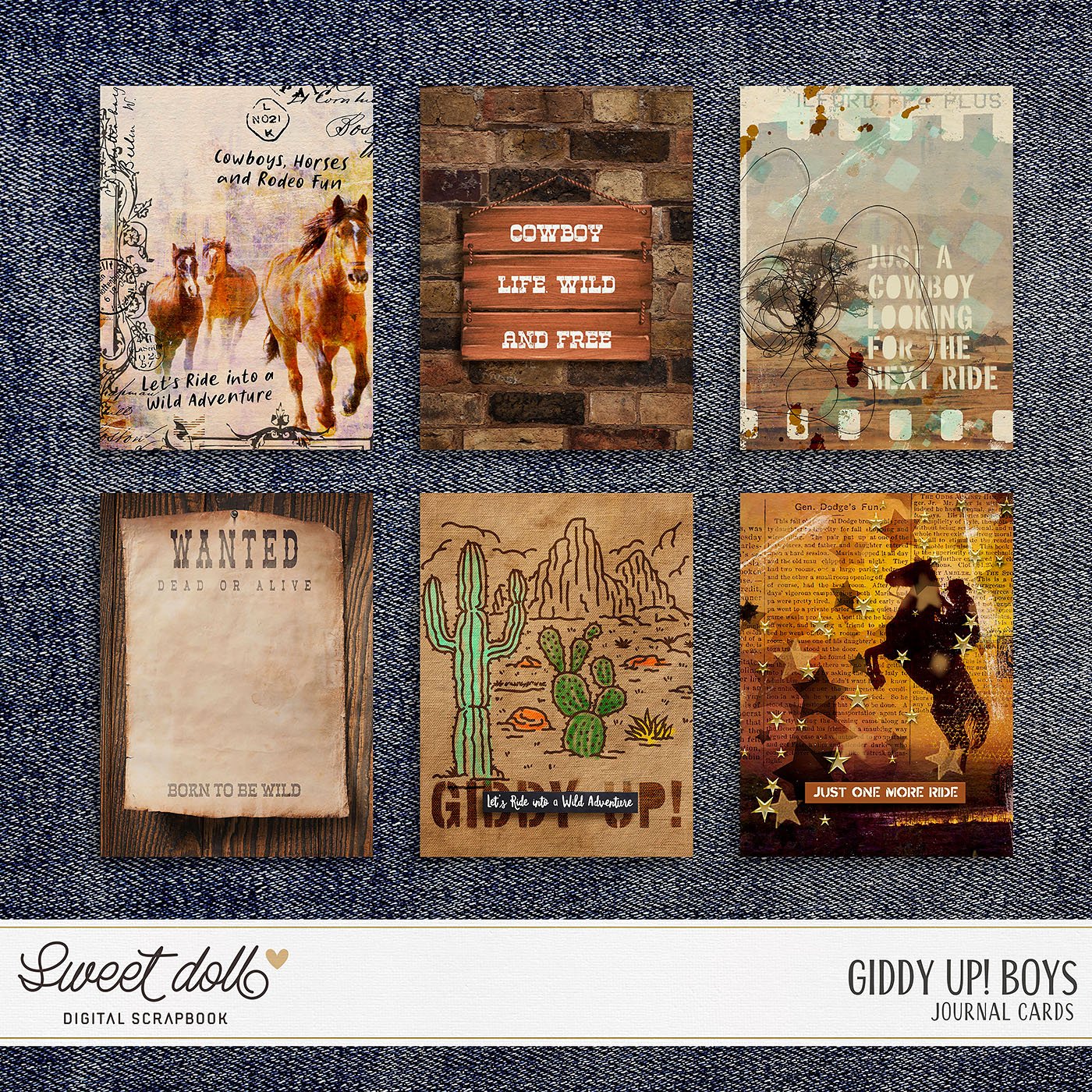 Giddy Up! Boys {cards}