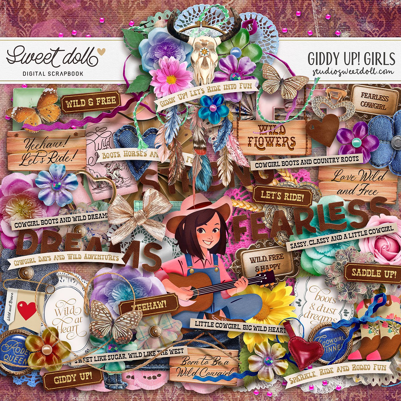 Giddy Up! Girls {elements}