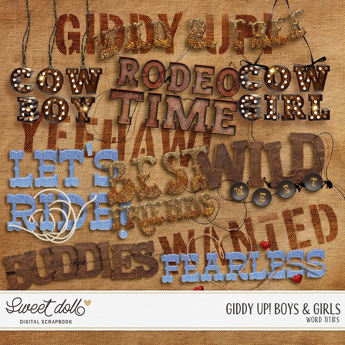 Giddy Up! Boys & Girls {word titles}